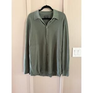 NWOT GOODLIFE Men’s Green Long Sleeve Collar Shirt XL Cotton Blend